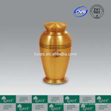 LUXES Metal Flower Pot Urns For Cremation Gold Color Ash Urns